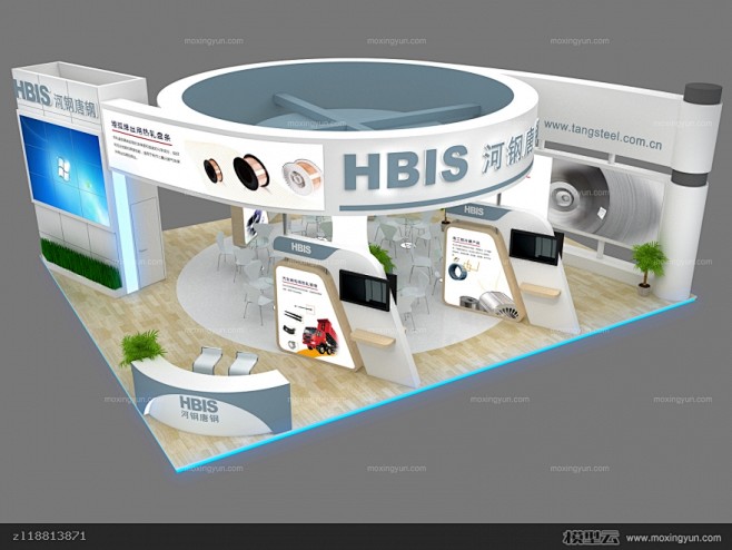 绿动未来 HBIS新能源展台3D模型与展览展示服务革新传媒体验